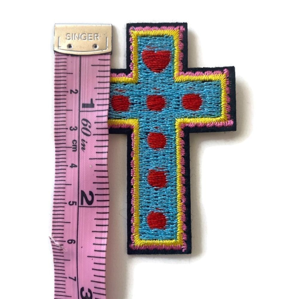 Colorful Cross Embroidered Patch - Picture 3 of 4